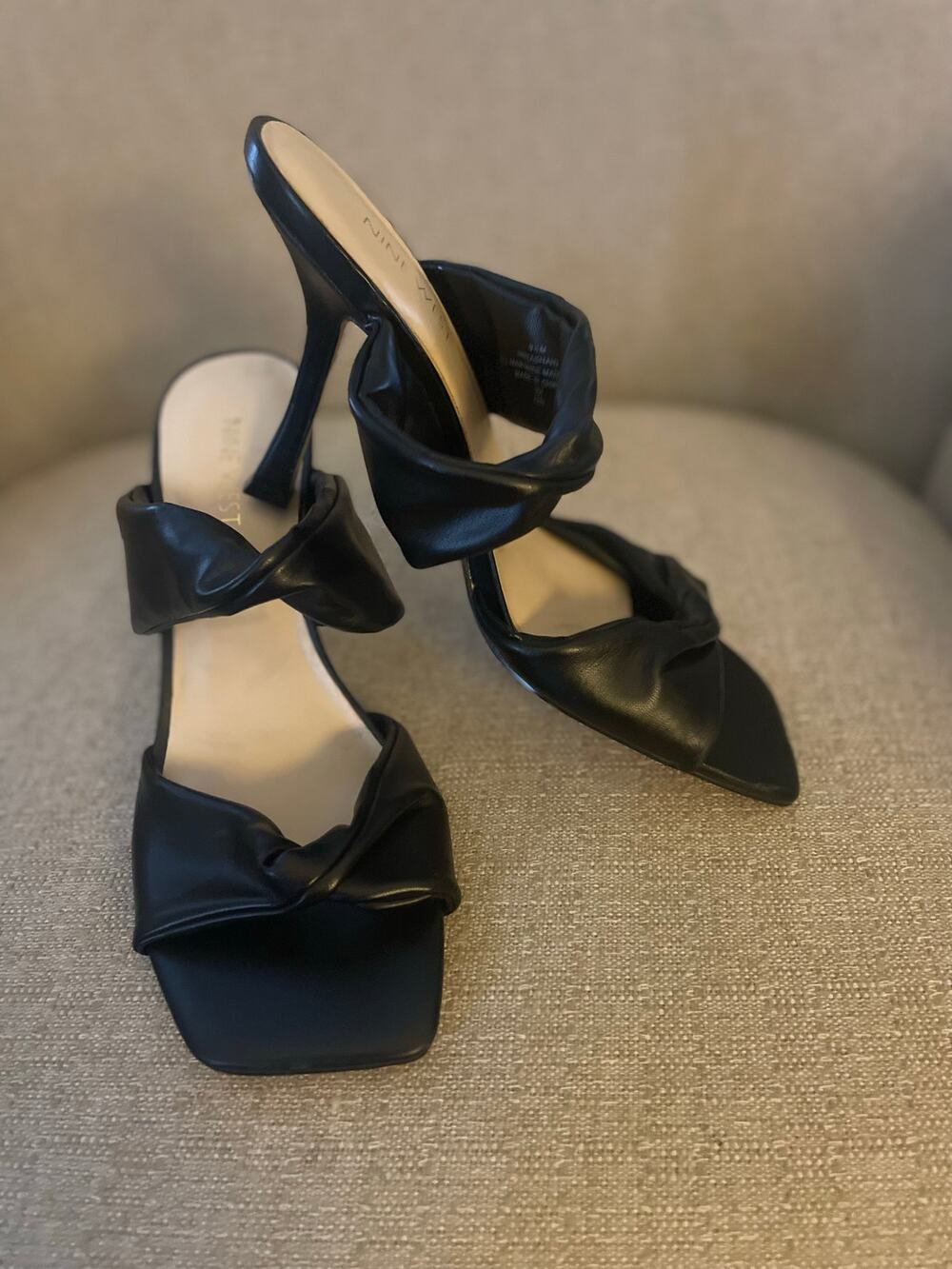 Nine West Sashah Slide Dress Sandals Women’s Black